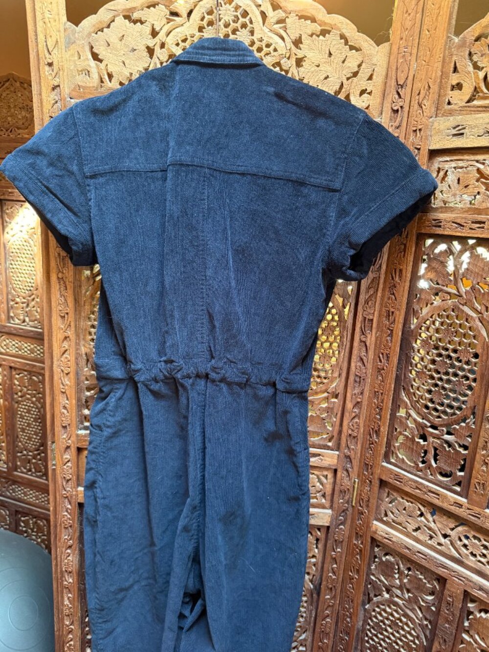 Mixed by Nasrin Classic Jumpsuit, navy corduroy, size S - Picture 4 of 5